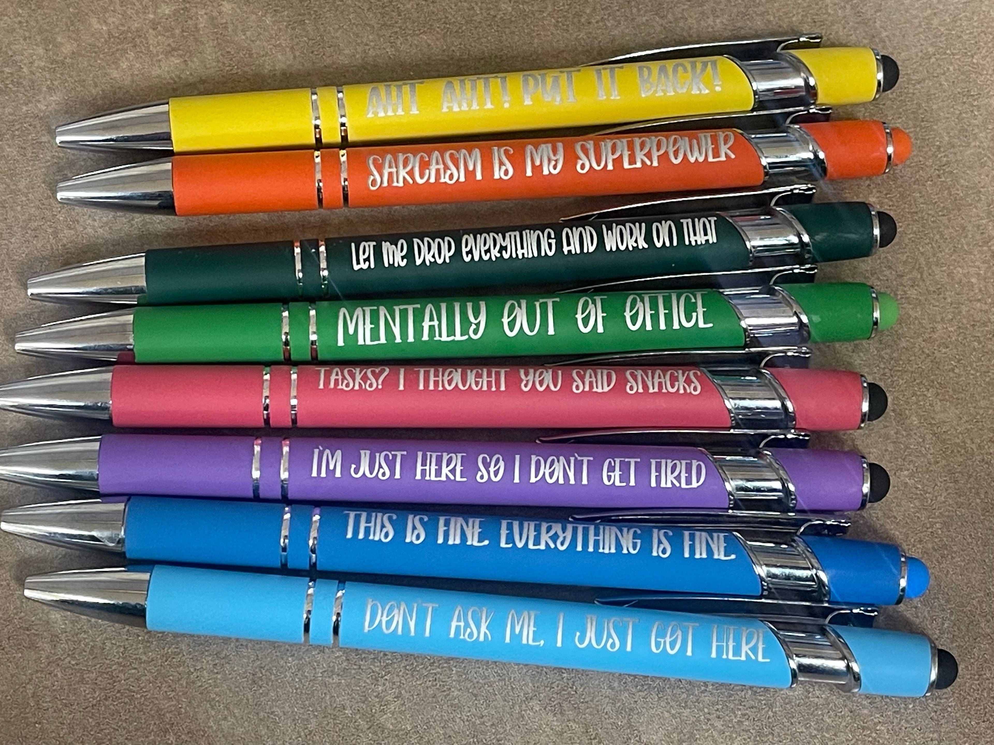 Barely Employed: A Sarcastic Pen Set