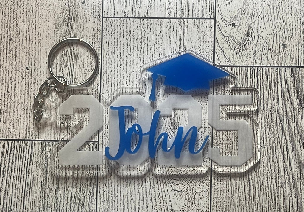Senior Keychain Engraved and layered
